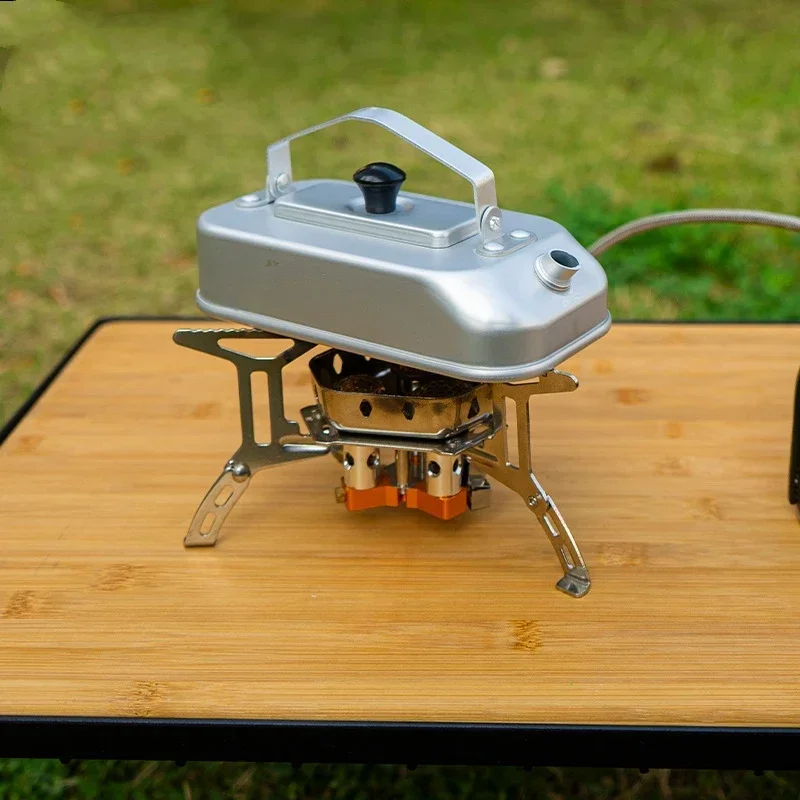 

Portable Camping Tea Kettle Aluminum Alloy Camping Boiling Water Pot with Handle Outdoor Cookware for Travel Backpacking