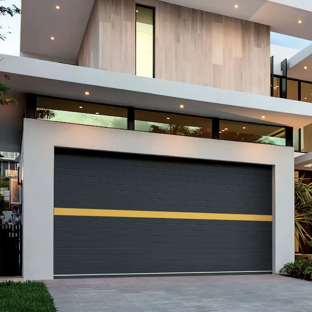 Sixinalu Porta del garage Ingresso di sicurezza Ingresso per edifici Bi-Folding Vetro Profilo in alluminio Porte Doppio smalto Personalizzato per la casa