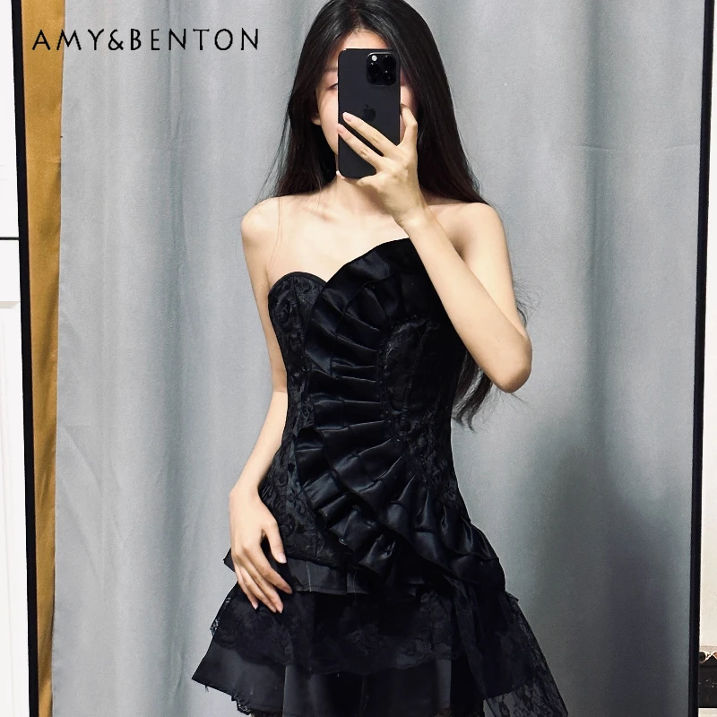 

Летняя атласная кружевная ажурная дворцовая женская корректирующая одежда, оригинальная элегантная сексуальная верхняя одежда с зажимом на талии, универсальный утягивающий топ, женский