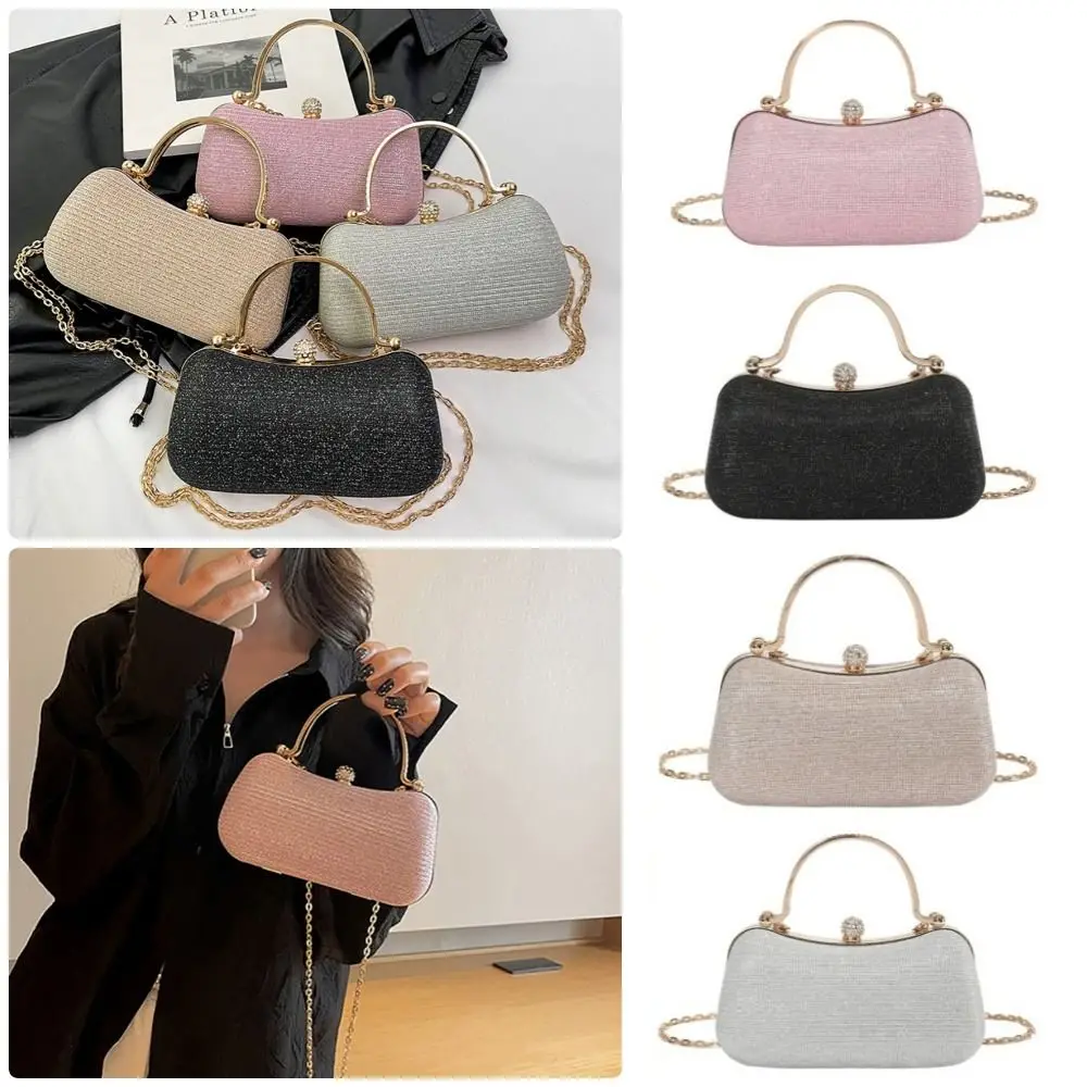 

1Pcs New Clutch Bag Evening Bag Shoulder Dinner Bag Chain Purse Beaded Egg Shape Women Handbags for Wedding Party