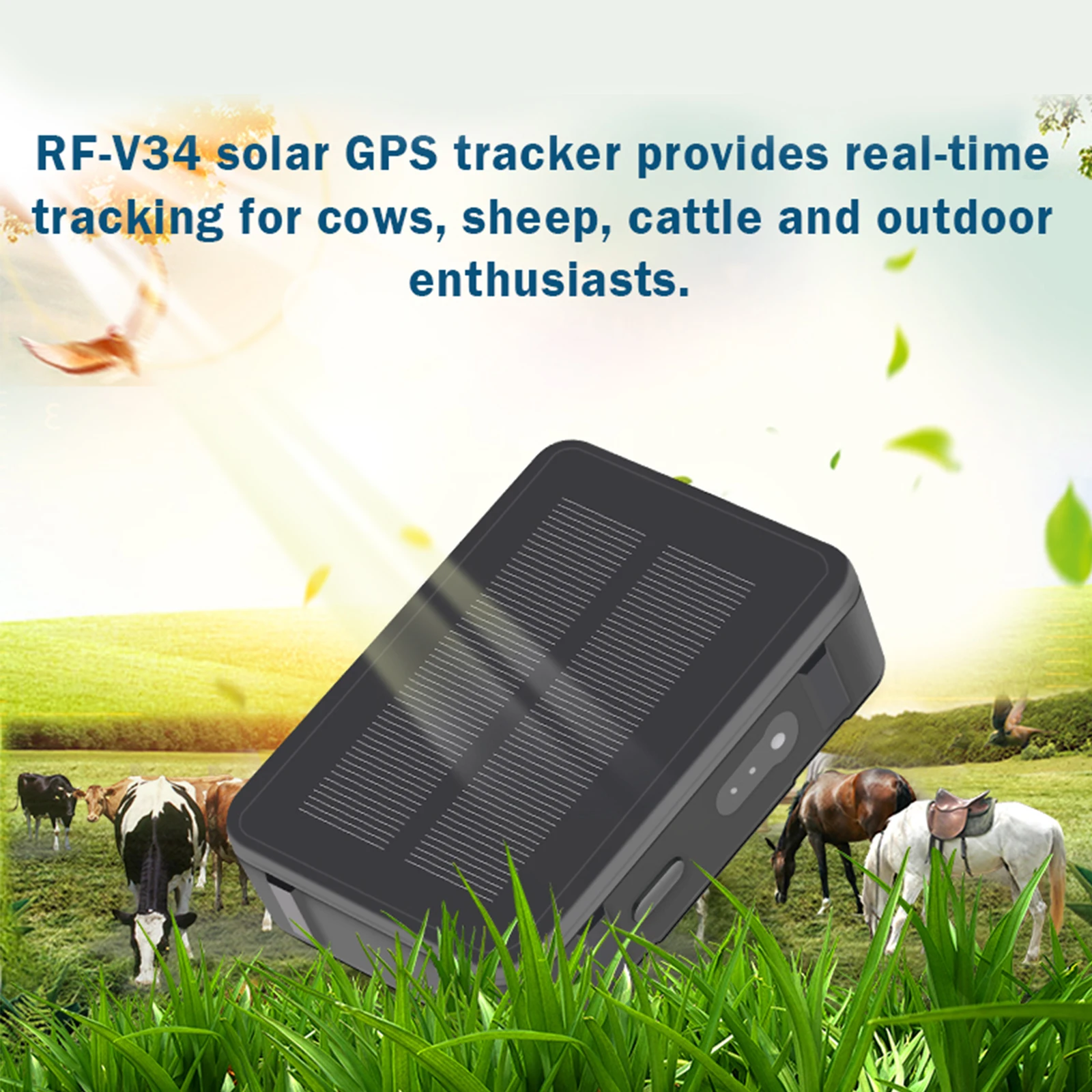 

GPS Tracker Sheep Cow Cattle Horse Solar Power Gps Tracking Device Pet Cat Dog anti-loss Tracker Long Standby Time