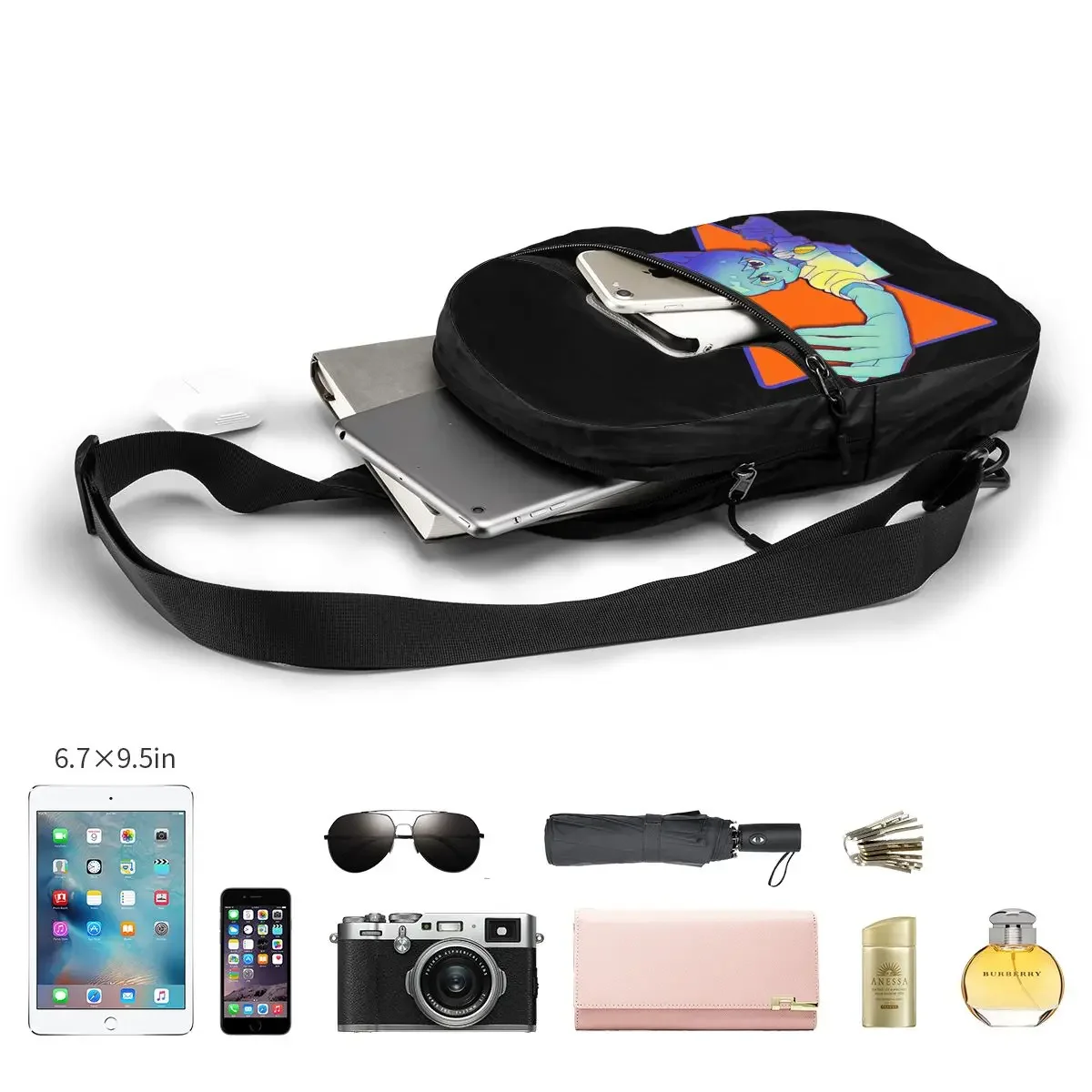 ニコール・ガムボール・ワッターソンチェストバッグメンズスリングクロスボディバックパックチェストバッグ旅行ハイキングデイパックショルダーバッグ