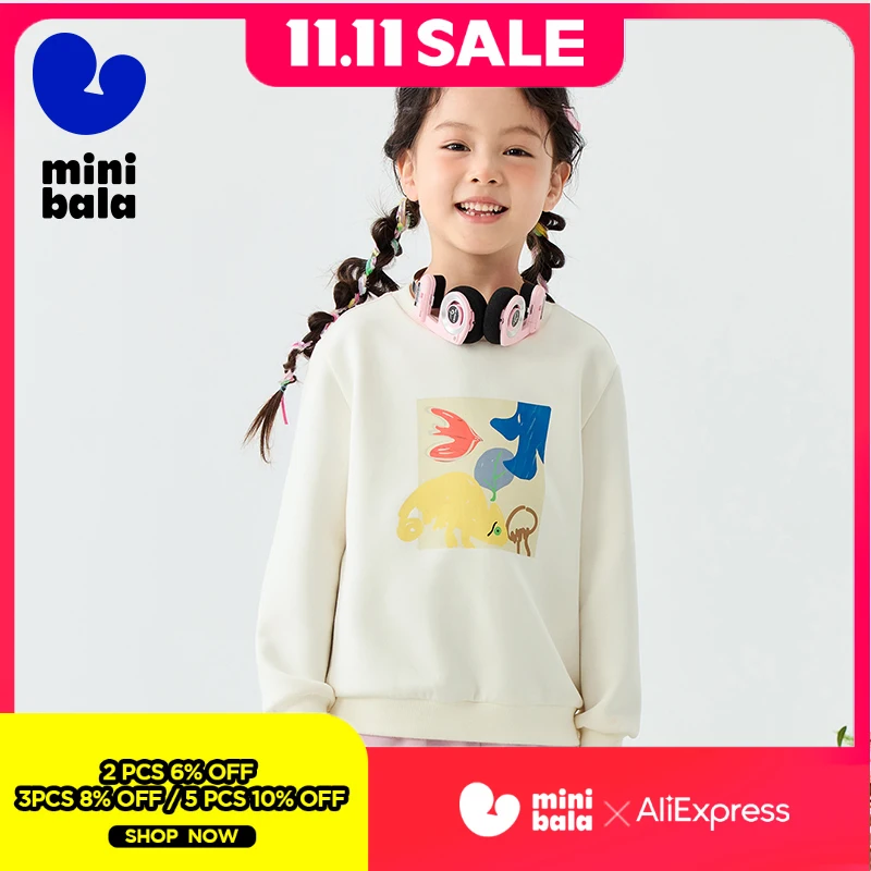

Mini Bala Unisex Kids Sweatshirt 2025 Spring New Children Long-sleeve Top