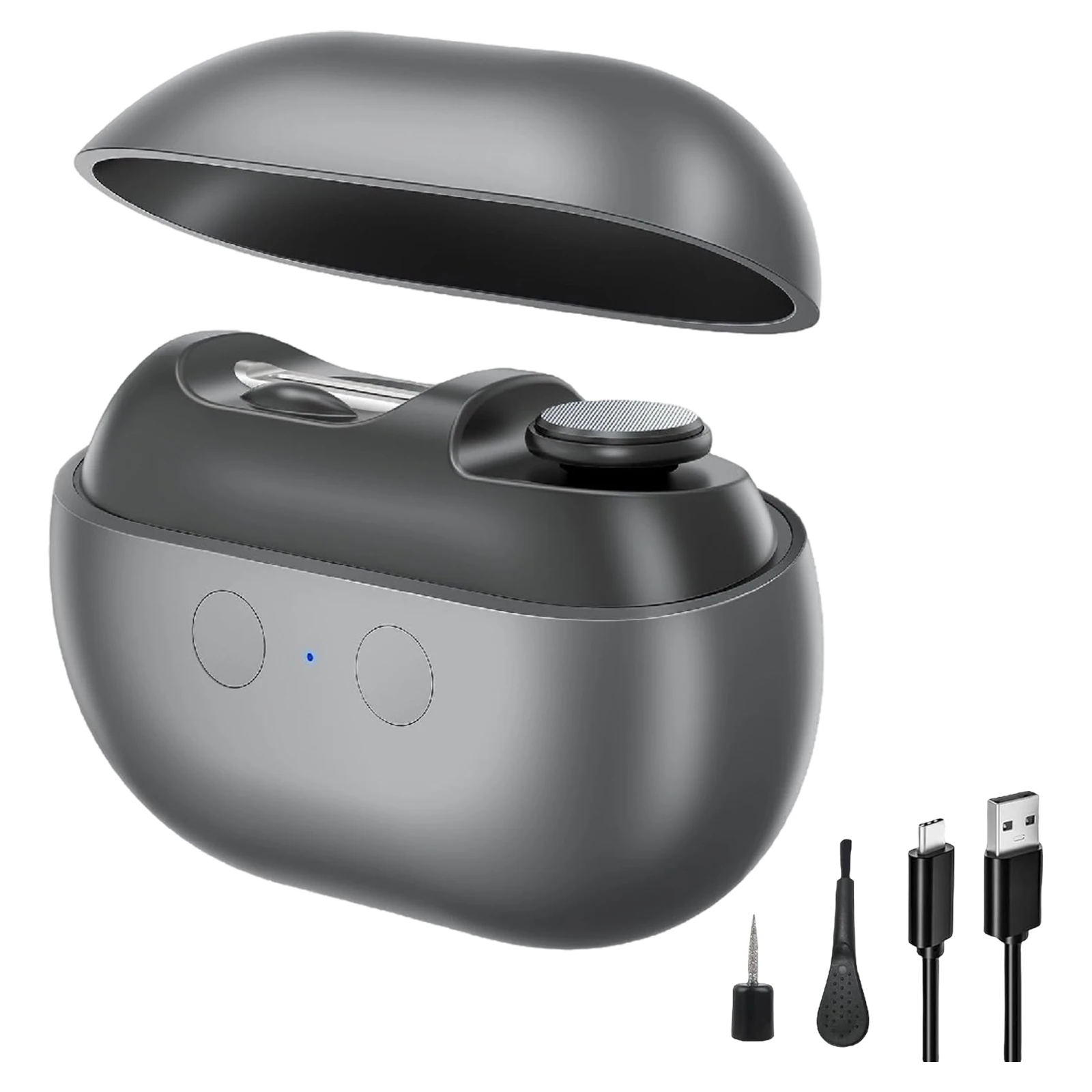 เครื่องตัดเล็บอัตโนมัติแบบชาร์จไฟ Type-C พร้อมไฟสำหรับเด็ก ผู้ใหญ่ และผู้สูงอายุ