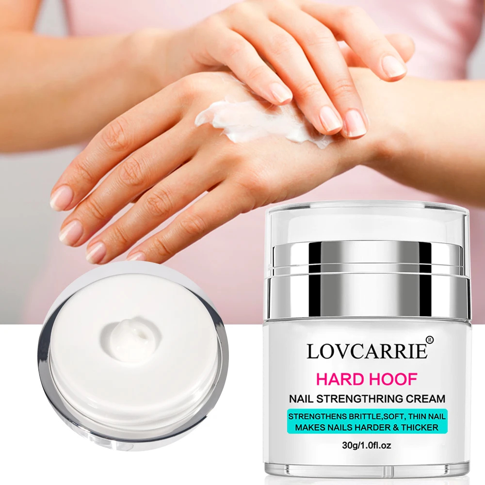 

LOVCARRIE Nail Hardener Hoof Strengthener Cream 30ML Nail Growth Repair Moisturizing Conditioner Healing Crack Brittle Nails Art