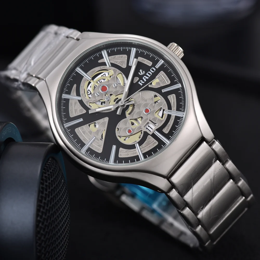 Superb Rado Original Brand Watches For Mens Fashion Multifunction Quartz Watch Classic Business AAA Male Clocks
