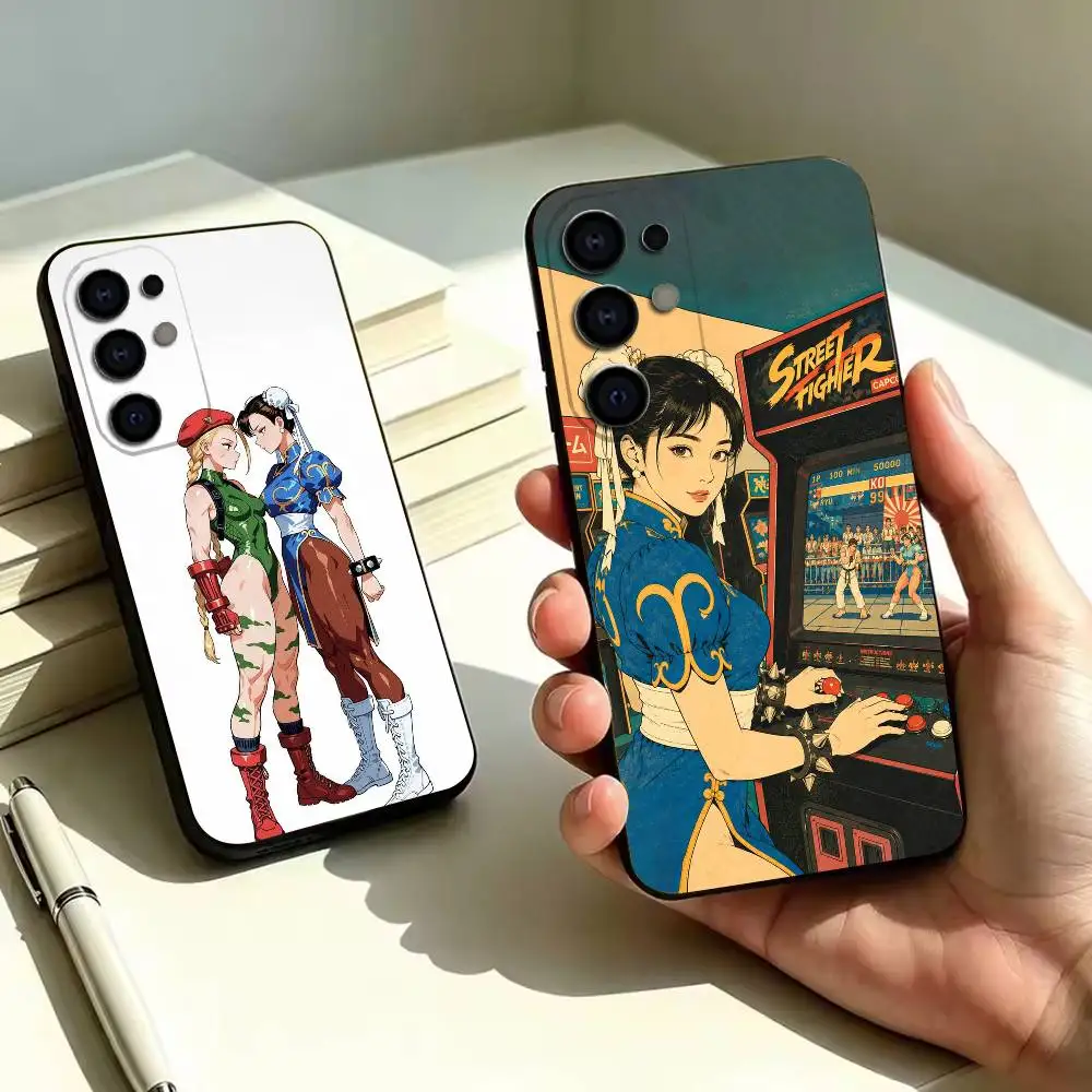 ChunLi S-Street F-FighterS  Phone Case For Samsung S25,S23,S22,S20,S21,S30,Ultra,Plus,Note,5G Black Cover