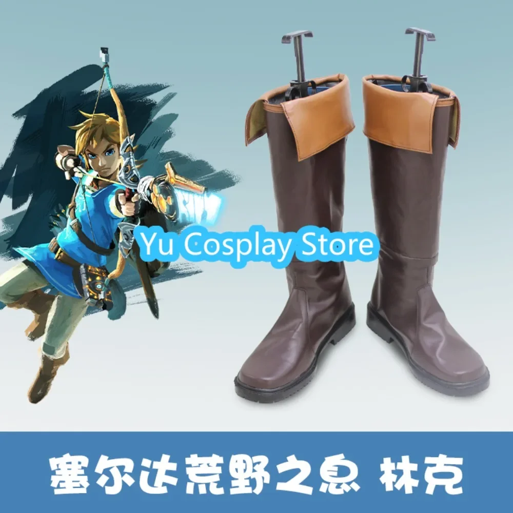 

Yu Косплей Магазин Дыхание дикой связи Сапоги для косплея Аниме Игра Обувь для ролевых игр Сапоги Хэллоуин Вечеринка