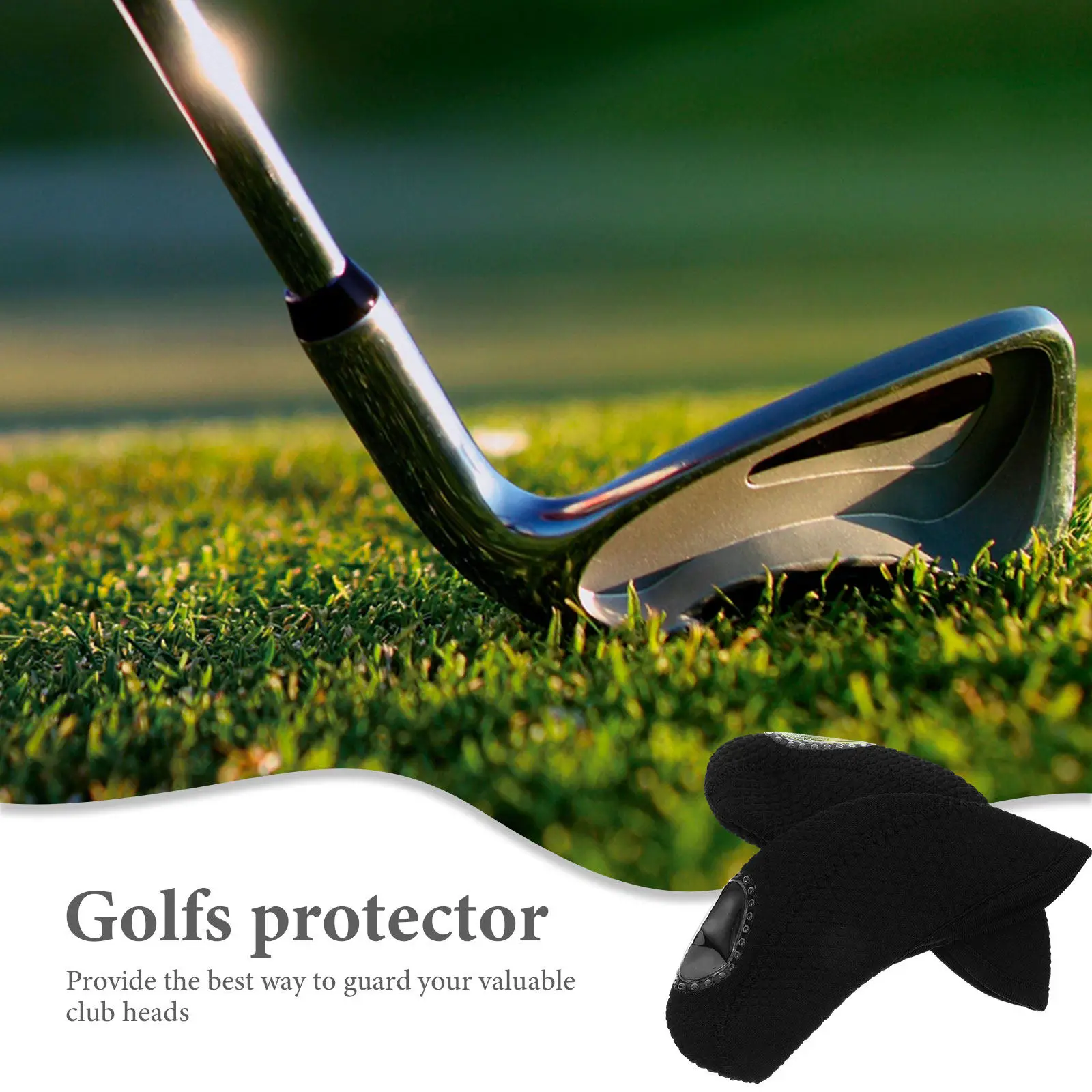 10Pcs Golf Head Covers Creative Protective Club Cover Polyester Mallet Putter Protector Anti Scratch Travel Friendly