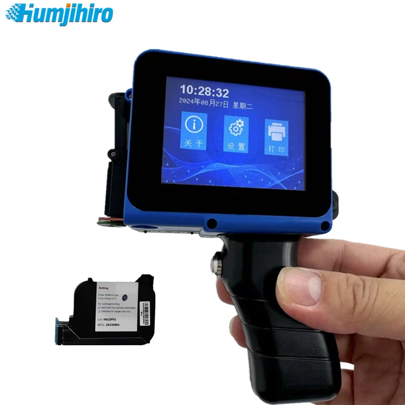 humjihiro 127 mm mini impressora jato de tinta portatil toque impressora jato de tinta termica variavel qr codigo de barras data numero logotipo data de validade 01