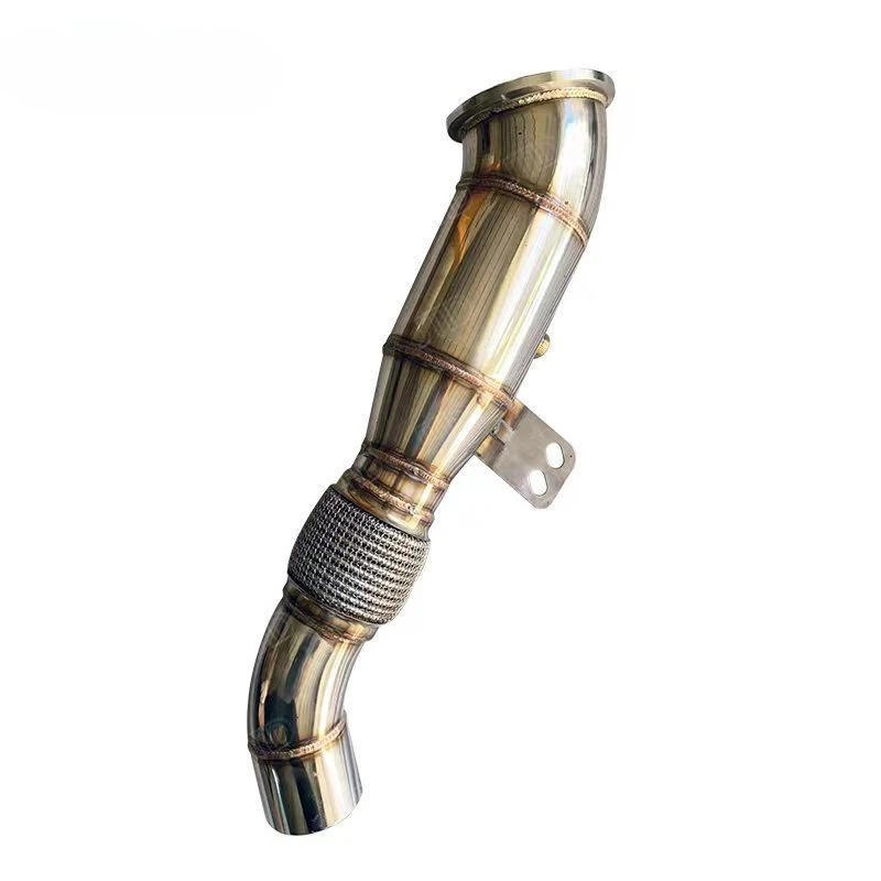 

Automotive modified exhaust pipe for BMW B58 straight-through polished head section stainless steel exhaust pipe muffler