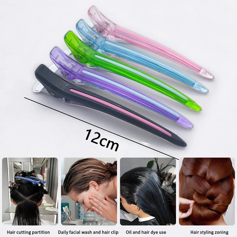 1Pcs Hairdressing Seamless Clip Long Hairpin No Crease Bangs Positioning Hairpins Non-slip Alligator Clip Beauty Styling Tools
