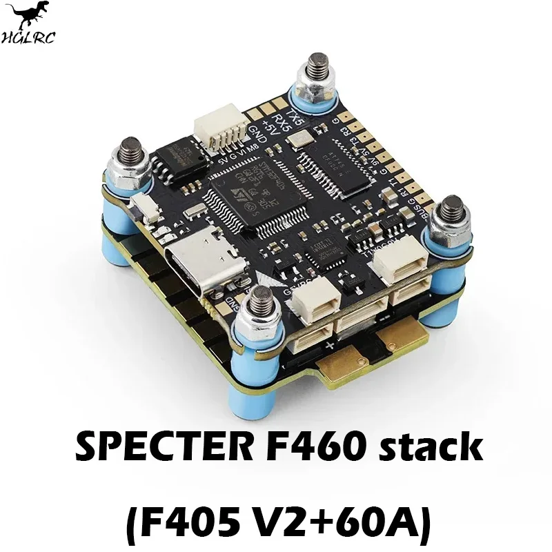 HGLRC SPECTER F460 MPU6000 60A STACK F405 V2 Flight Controller BLHELI_S 60A 4in1 ESC 30X30mm 2-6S for FPV Freestyle Drones