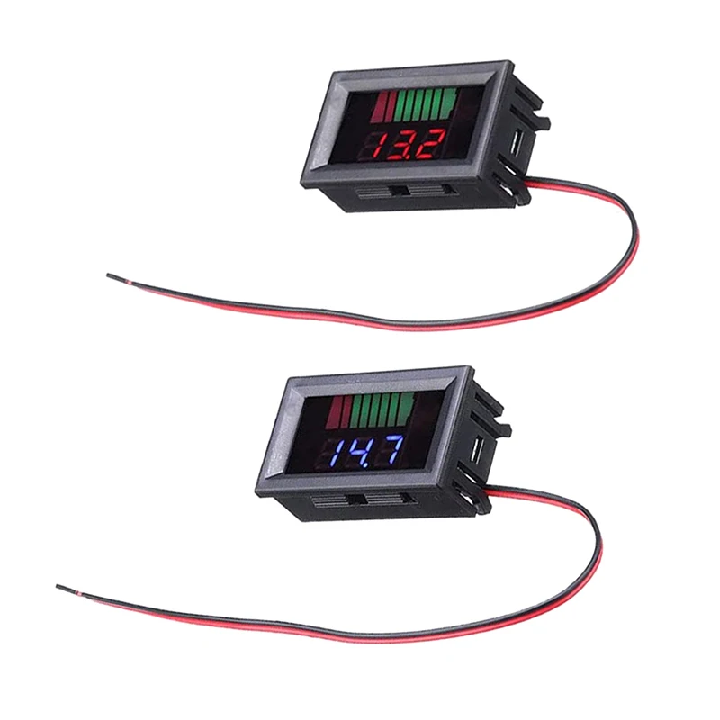 LCD الفولتميتر الرقمي 12 فولت 24 فولت 60 فولت 72 فولت مقاوم للماء سيارة كهربائية قدرة البطارية مؤشر الرصاص الحمضية قوة السيارة موتو جهاز قياس الجهد الكهربائي #3