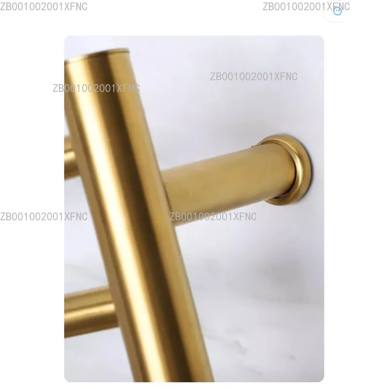 Gold Wall Mounted Electric Towel Radiator, Bathroom Towel Warmer Heater for Home Use