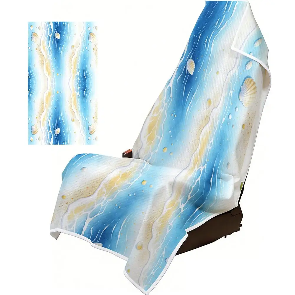 2-in-1-Autositz-Anti-Rutsch-Abdeckung, weicher, waschbarer, wasserdichter Strandhandtuch-Schutz für SUVs, LKWs, Fitness, Workout, Laufen – Detail 6