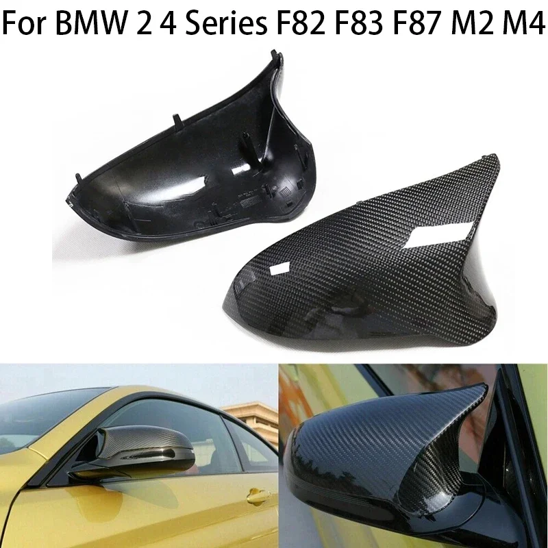 

Real Carbon Fiber Car Rearview Side Mirror Cover Case For BMW 2 4 series F82 F83 F87 M2 M4 2013 2014 2015-2021 Trim Cap parts