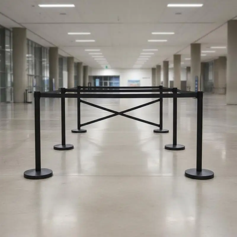 

Crowd Control Stanchions, 6-Pack Crowd Control Barriers with 3PCS 6.5FT Retractable Belt, Stanchion Posts Queue Pole for Crowd Control Barriers, Easy Assembly
