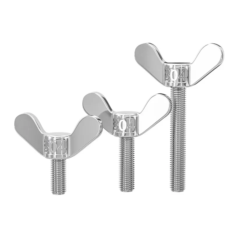 

M4 M5 M6 M8 304 Stainless Steel Butterfly Screws / Wing Head Thumb Bolts - Big Ear Sheep Horn Hand Tighten Screws DIN316