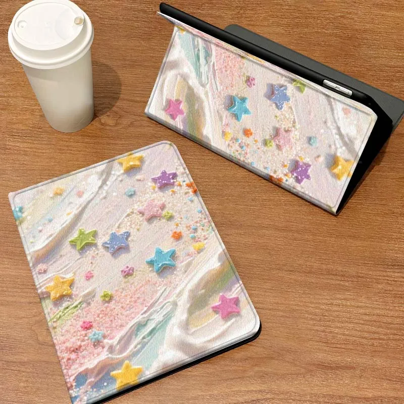 

Cartoon Star Colorful Cream For Samsung Galaxy Tab A7 A A9 A11 S6 A11 A8 S11 Lite Plus 10.4 10.5 Inch Tablet Case