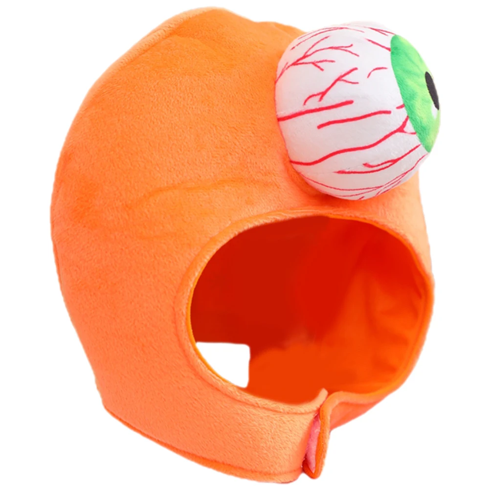 

Eyeball Head Cover Halloween Costumes Headwear Pp Cotton Party Hat Scary Adjustable Size Comfortable Photos Prop Cosplay