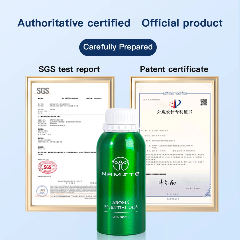 NAMSTE 500ml aceites esenciales aromáticos naturales puros para difusor humidificador aromaterapia jazmín lavanda Aroma aceite Perfume Spray