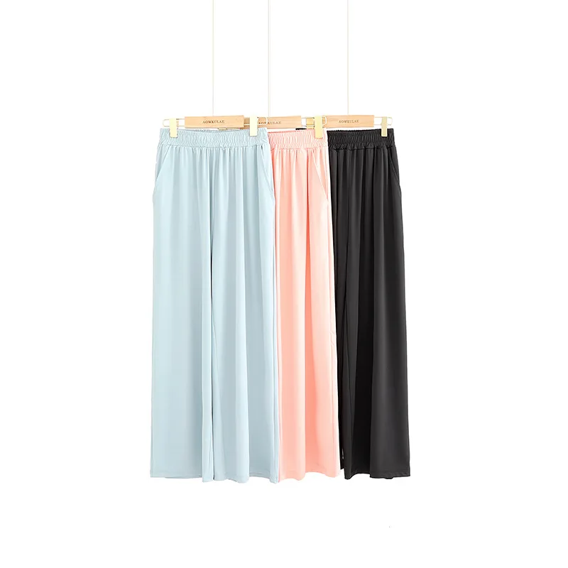 Girls Sunscreen Sport Wide Legs Pants Summer Kids Quick Drying Sun-Proof Anti-Mosquito Trousers For Age 4-13 Years Wear