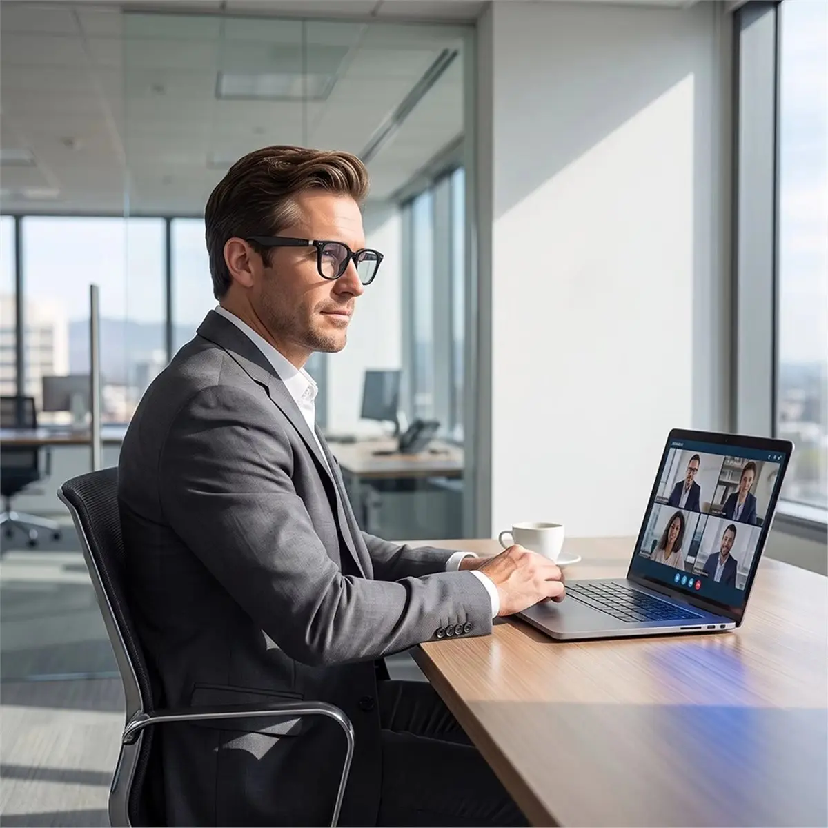 Smart AI Translation Glasses,Portable Eyewear Supporting 164 Languages, Open-Ear Design for Hands-Free Calls Music
