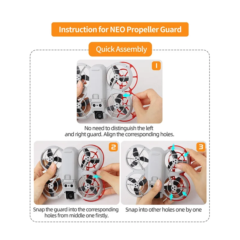 ABNR Propeller Guard For DJI Neo FPV Drone Shock Absorbing Propellers Protection Cover Drone Replacement Accessories