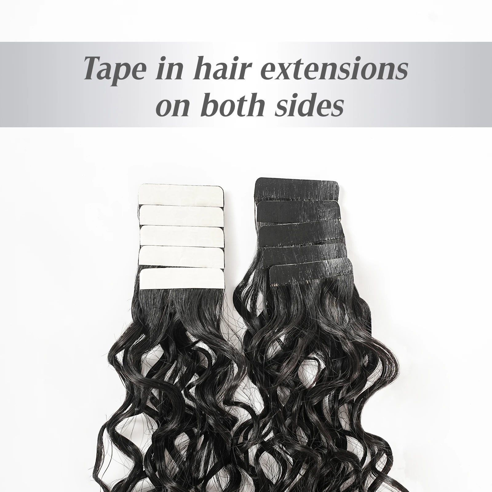 Wacur Straight tape In Hair Extension Yaki Straight Tape Extensions 50g/pack 20pcs Natural Virgin Remy Hair,Natural Invisibility