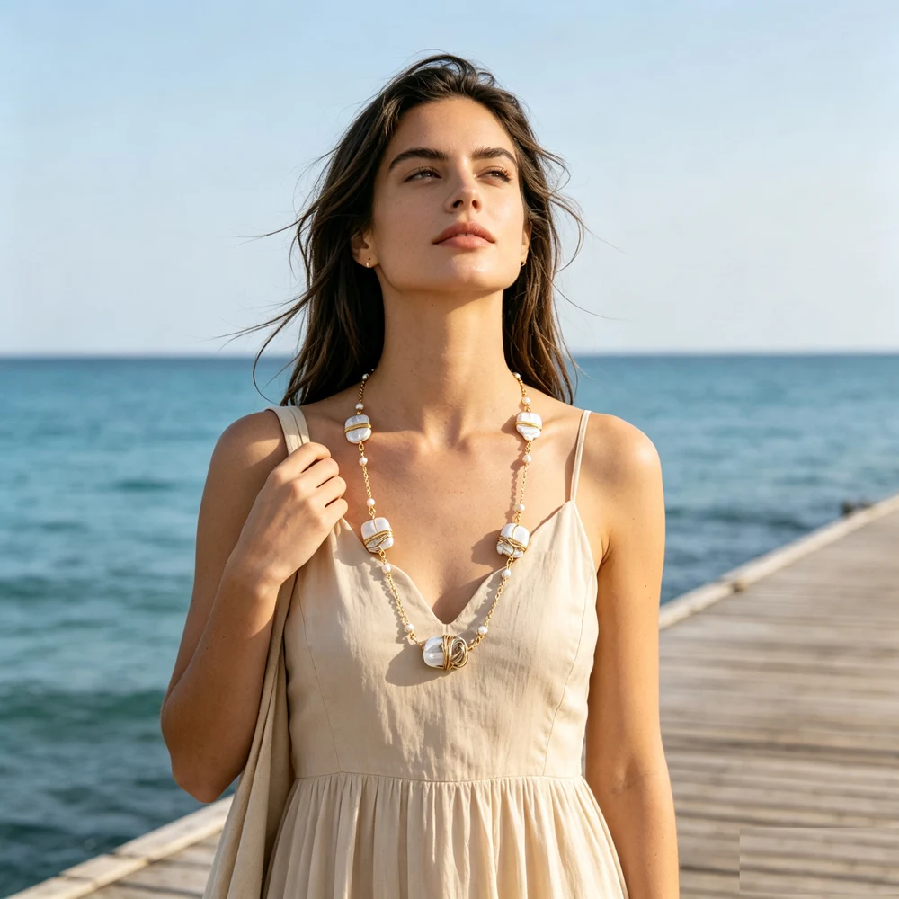 French Style Baroque Pearl Necklace Hand Wound Delicate Elegant Versatile Collar Chain Women Fashion Choker Charm Neck Jewelry
