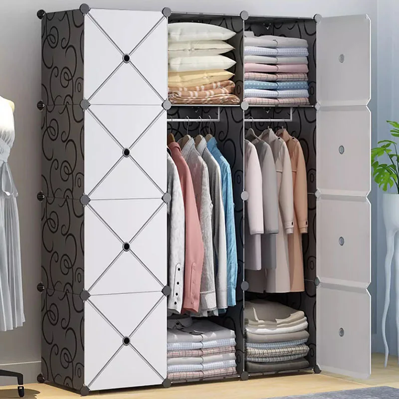 Modern Minimalist Wardrobe Nordic Portable Clothes Storage Closet Bedroom Open Cube Simple Guarda Roupa Lounge Suite Furniture