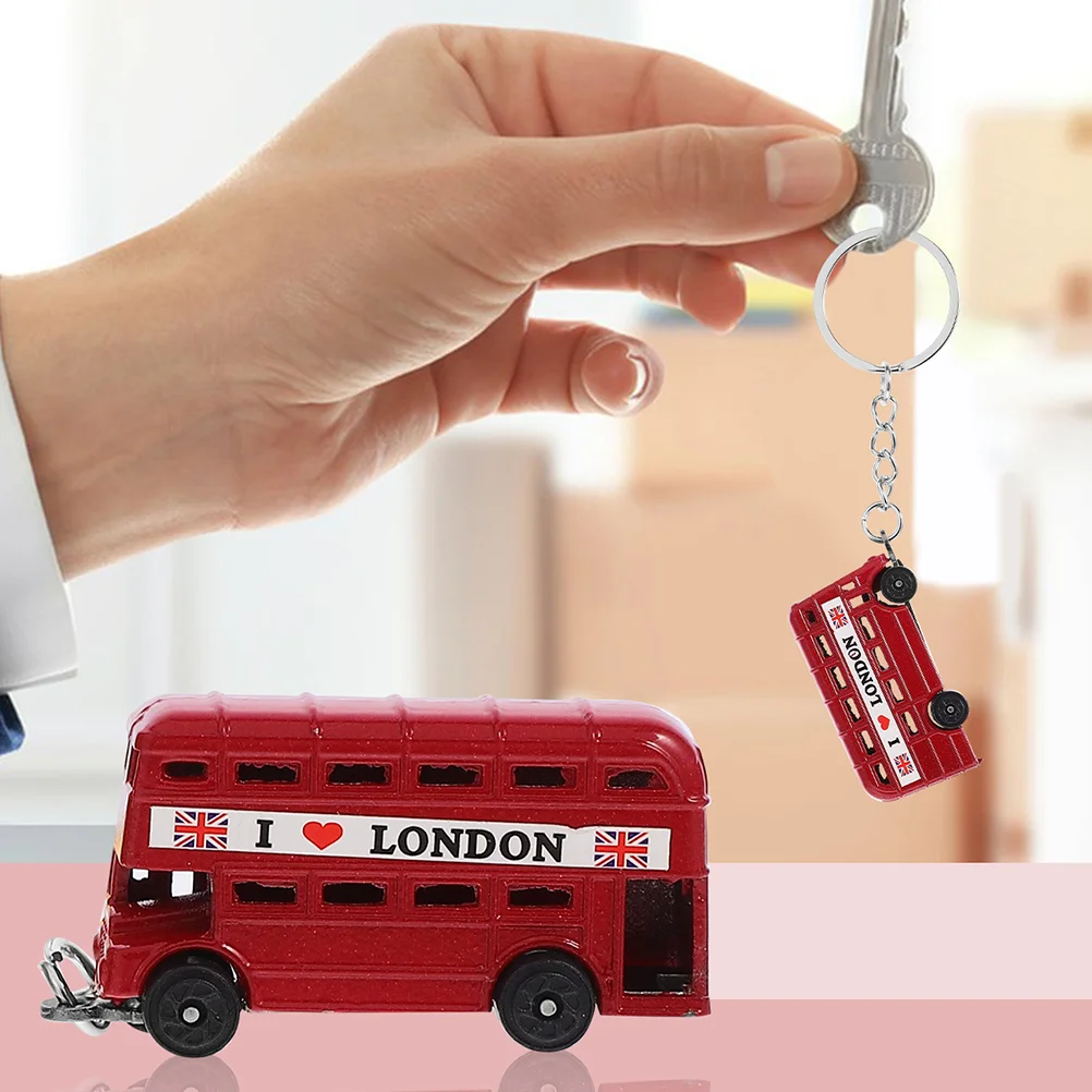 London Souvenir Keychain Bus Car British Flag United Kingdom Rings Telephone Booth