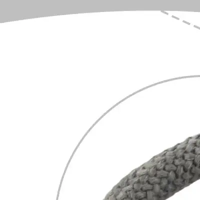 Fiberglass Fire Rope 25mm Diameter 2m Length for Wood Stove and Log Burner Door Seal to Proper Sealing and Heat Retention
