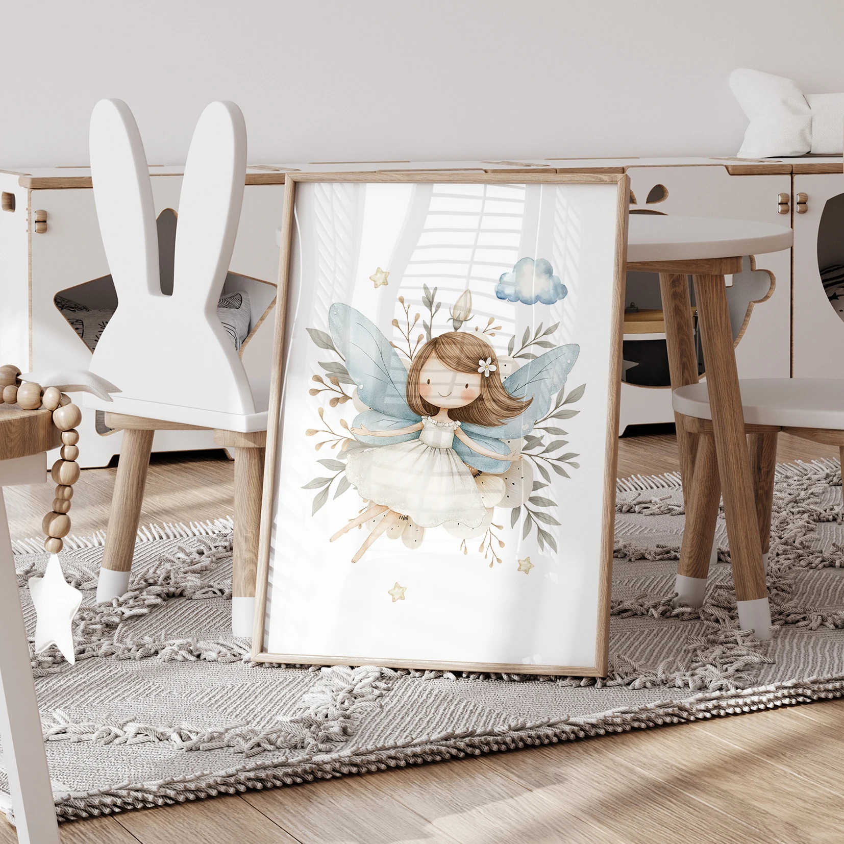 3pcs Personalized Custom Name Cartoon Child Elves Wall Art Print Picture Canvas Poster Painting For Living Room Home Decor