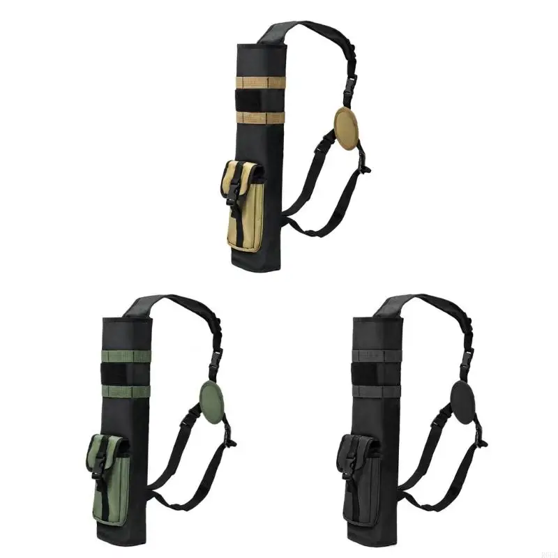 R6FE Archerys Back Arrows Quiver Bag Wear Resistant Quiver Arrows Holder Shoulder Hanged Adjustable Quiver Easy to Use