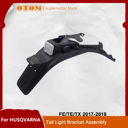 Motorcycle Accessories LED Taillight License Plate Holder Tail Light Support Rear Fender Bracket Assembly For HUSQVARNA FE TE TX