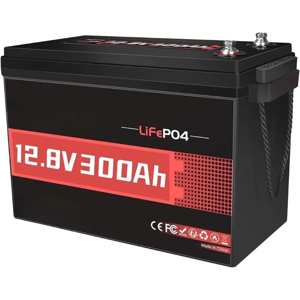 

12V Lithium Iron Phosphate Battery - 3840W Power, Built-in BMS for Solar Systems