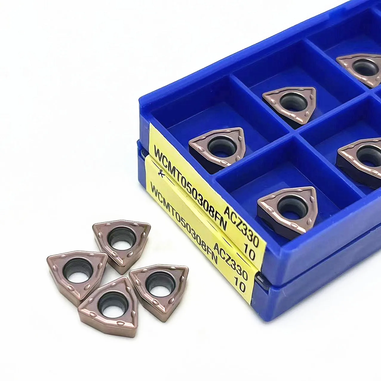 WCMT050308 FN ACZ330 Turning tool carbide insert External Turning Tool CNC lathe tool WCMT 050308 U drill insert Cutting tool