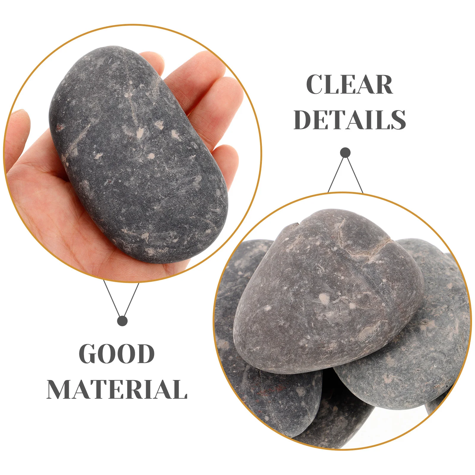6 шт., каменные камни для рисования, гладкие гальки своими руками для взрослых, принадлежности для рукоделия в стиле рок, речные камни, объемные декоративные камни для доброты