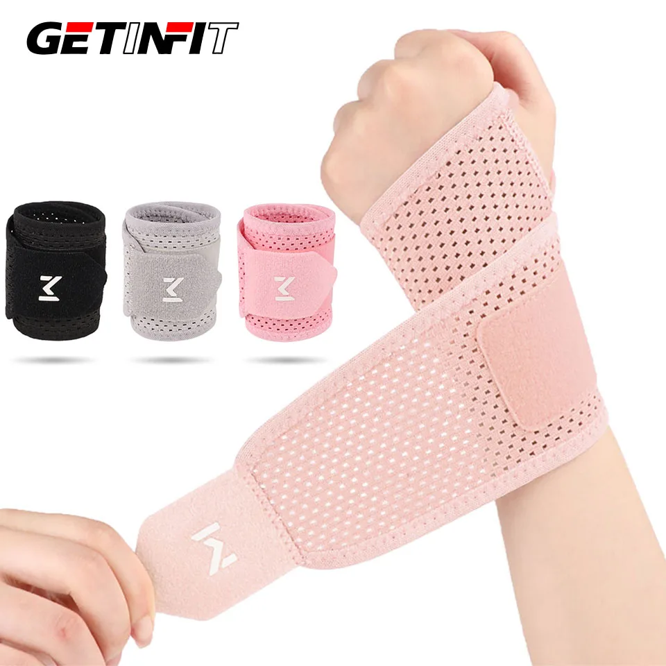 GETINFIT 1PC Ultra Thin Wrist Guard High Elasticity Breathable Mesh Fixed Thumb Buckle Cover Wrapping Pressure Outdoor Badminton
