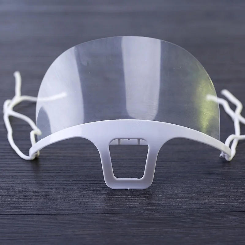 10Pcs Transparent Anti‑Fog Face Shield Mask Plastic Protective Mouth Guard For Kitchen Restaurant Catering Food Service Cooking