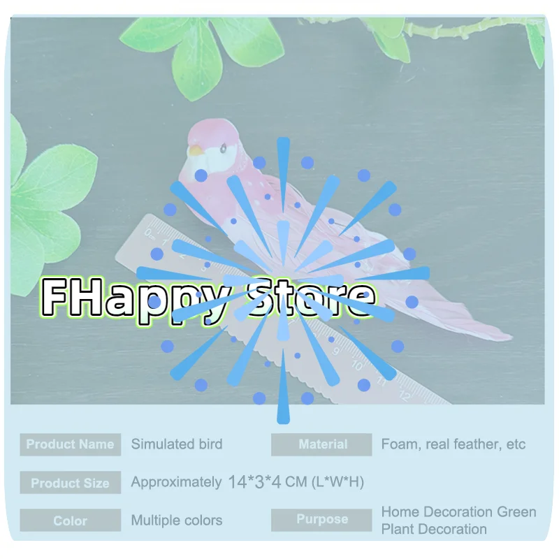 [MA]1Pcs Mini Birds Models Tit DIY Craft Artificial Birds Artificial Foam Home Garden Wedding Party Ornament Decoration[MA]