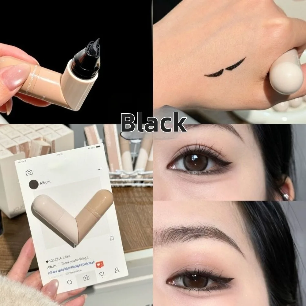 New Waterproof Eyeliner Stamp Quick Dry Long Lasting Eye Liner Stamp Rotatable Easy to Use Eyeliner Stamp Pen