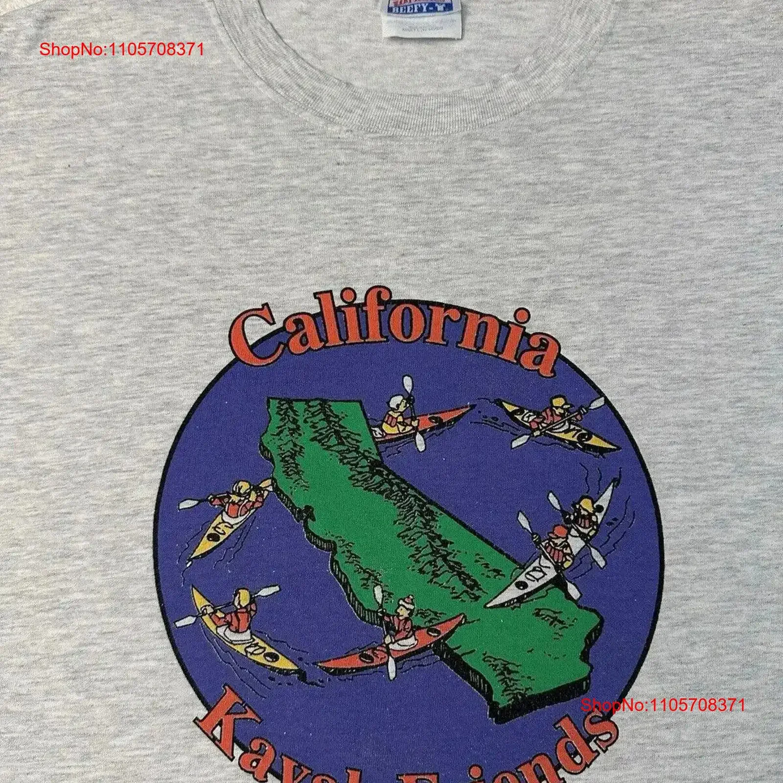 Vintage 1990s 2000s California Kayak Friends Kayaking Paddlesport Club T Shirt L vintage Washed Stretched Soft streetwear