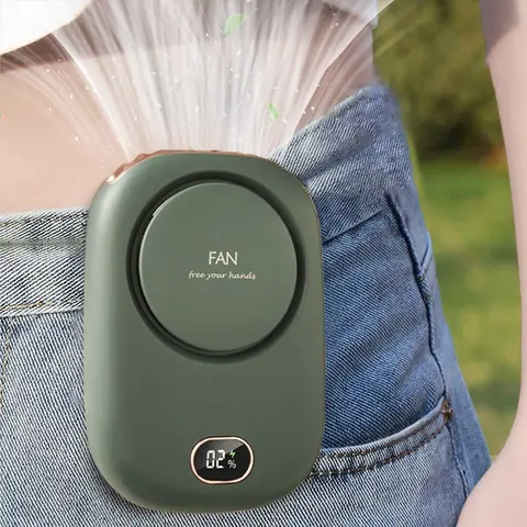 휴대용 허리 팬 미니 허리 클립 팬 Bladeless 휴대용 목 팬 야외 여행을위한 USB 충전식 무선 교수형 목 팬