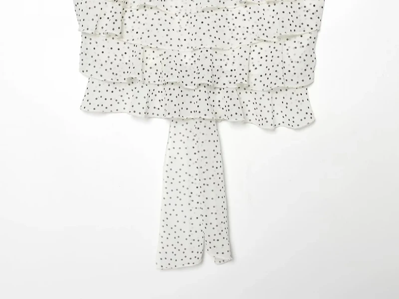 HXAO Y2K Polka Dot Tops für Damen, Sommer Crop Halter Top, Weiß, Ärmellos, Rückenfrei, Sexy Ausgeh-Top, 2026 Resort Strandmode – Detail 6