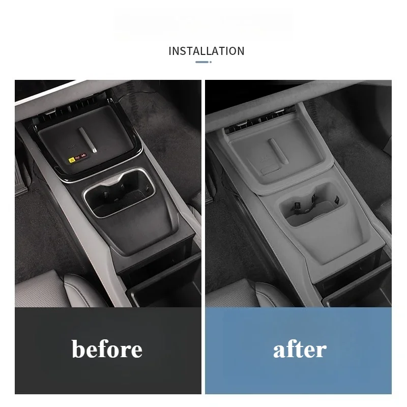 For Changan DEEPAL S05 Wireless Charging Pad Interior Modification Water Cup Silicone Non-slip Pad Auto Parts Car Accessories