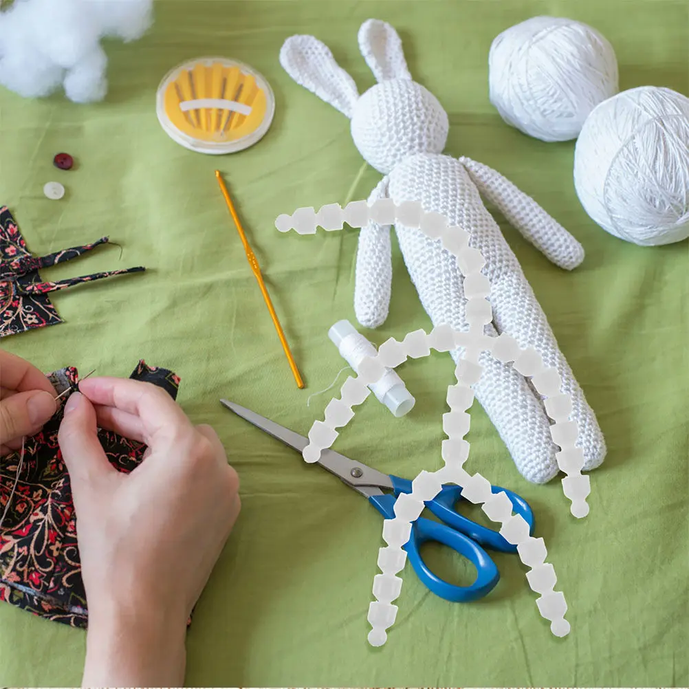 3 Piezas de Cuerpo de Plástico con Articulaciones Móviles y Relleno de Algodón para Manualidades, Accesorios para Cabeza y Extremidades, Cuerpo Completo para Marionetas