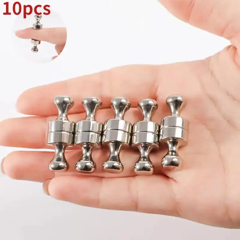 10 pcs strong neodymium magnetic promotional magnetic nails, suction cups, durable steel magnetic thumbnails for refrigerator